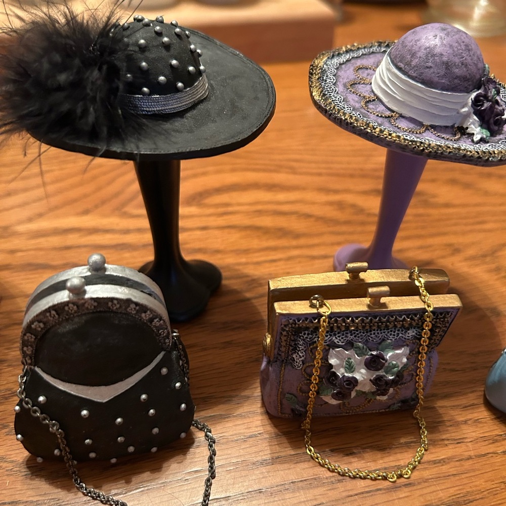 Vintage Collectible Elegant Women's Mini Hats and Purses Set‎ - Picture 7 of 7